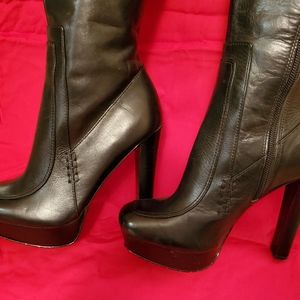 Calvin Klein  Britton Black  Leather Boots 👢